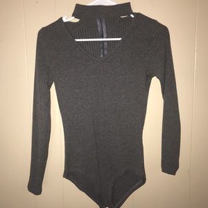 Cutout Sweater Bodysuit